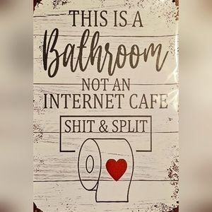 Bathroom Wall Art with Heart Design